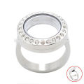 Hot sale floating locket stainless steel finger ring,rings jewelry for women